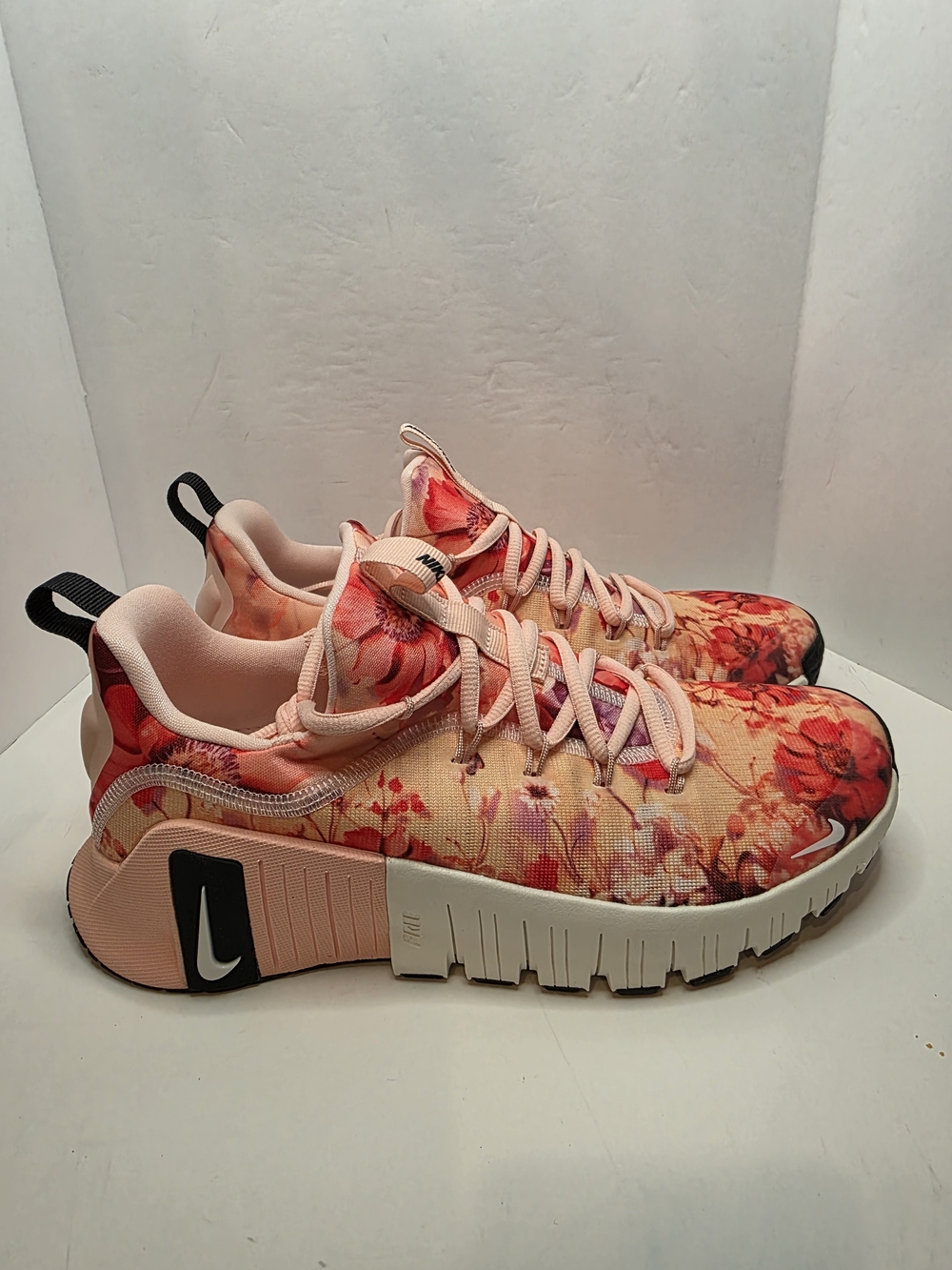 Nike Women's Floral Athletic Sneakers in Pink and Red